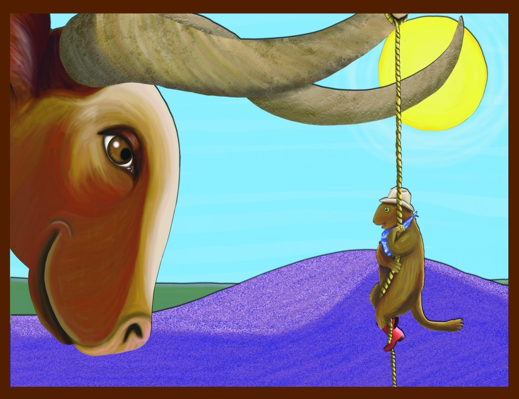 bull and prairie dog meet